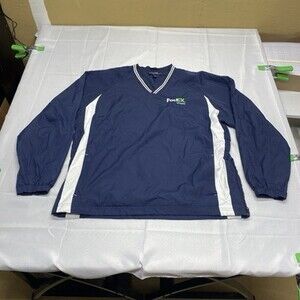 FedEx Ground Embroidered V-Neck Raglan Wind sweatshirt! Port Authority SZ Large